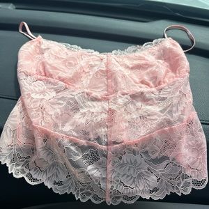 free people laced tank top